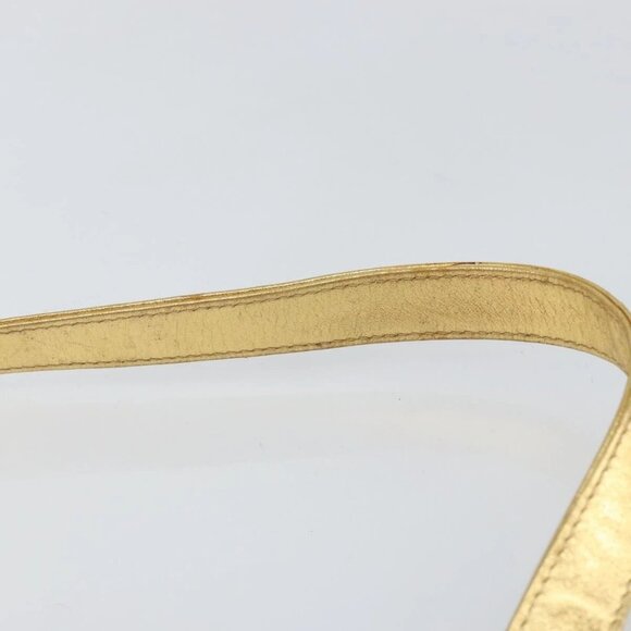 FENDI Mamma Baguette Shoulder Bag Satin Red Gold Auth 144979 - Picture 9 of 16